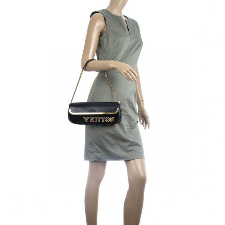 Louis Vuitton, Bags, Auth Louis Vuitton Monogram Eclipse Pochette To Go  M8569 Mens Clutch Bag