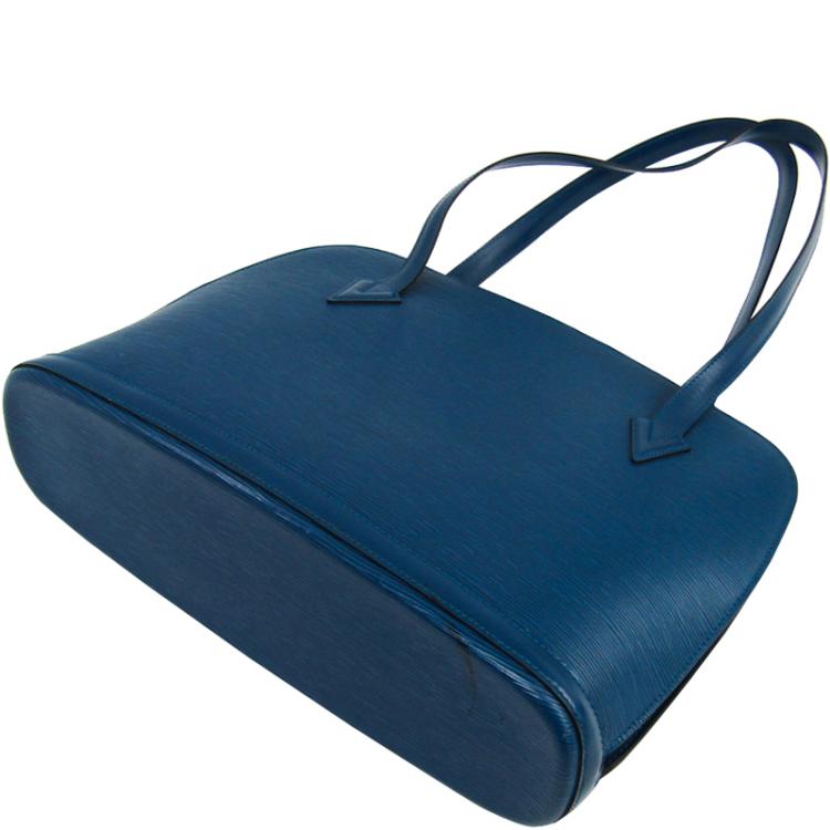 Blue Louis Vuitton Epi Lussac Shoulder Bag