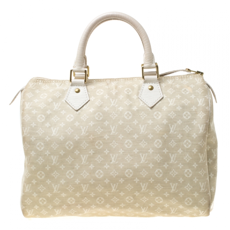 Pre Owned Louis Vuitton Fusain Monogram Idylle Speedy 30 Bag