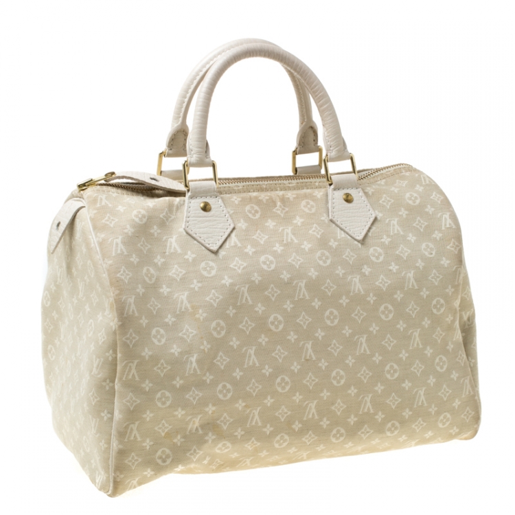 Pre Owned Louis Vuitton Fusain Monogram Idylle Speedy 30 Bag