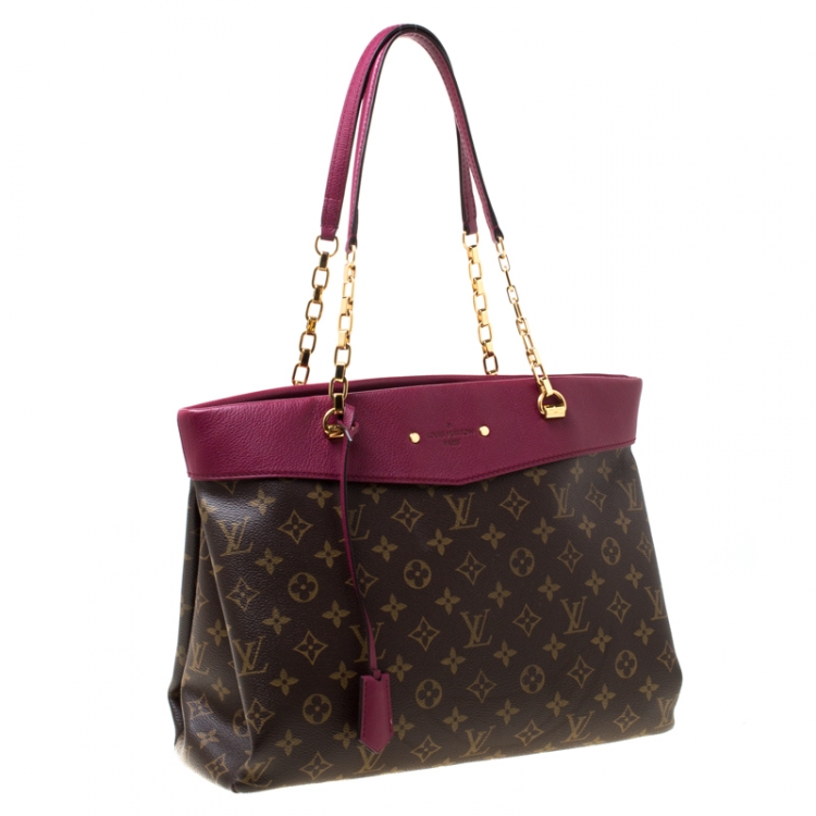 Pre Owned Louis Vuitton Aurore Monogram Canvas Pallas Shopper Tote Bag