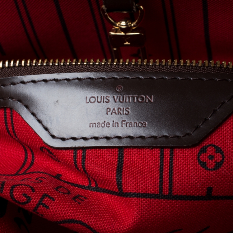Pre Owned Louis Vuitton Damier Ebene Canvas Neverfull MM Bag