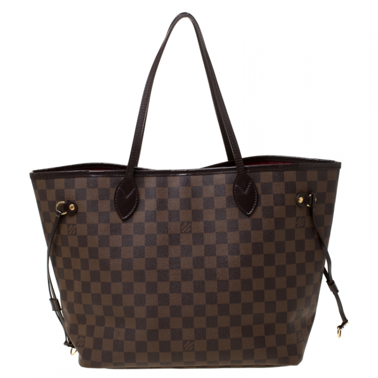 Pre Owned Louis Vuitton Damier Ebene Canvas Neverfull MM Bag