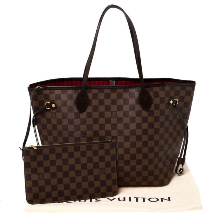 Pre Owned Louis Vuitton Damier Ebene Canvas Neverfull MM Bag