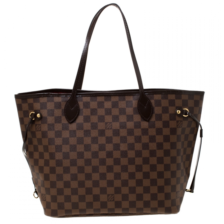 Pre Owned Louis Vuitton Damier Ebene Canvas Neverfull MM Bag