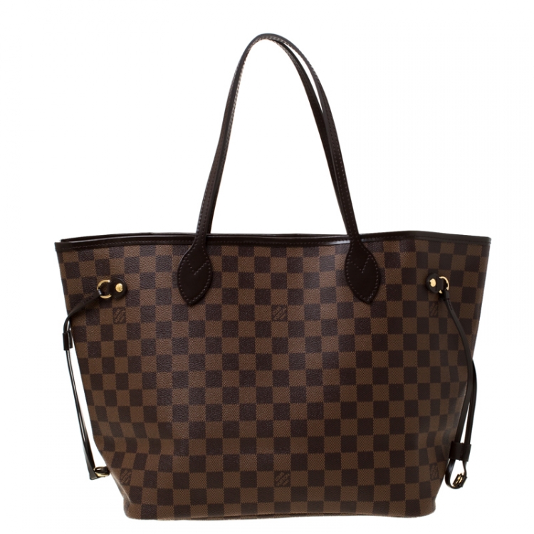 Pre Owned Louis Vuitton Damier Ebene Canvas Neverfull MM Bag