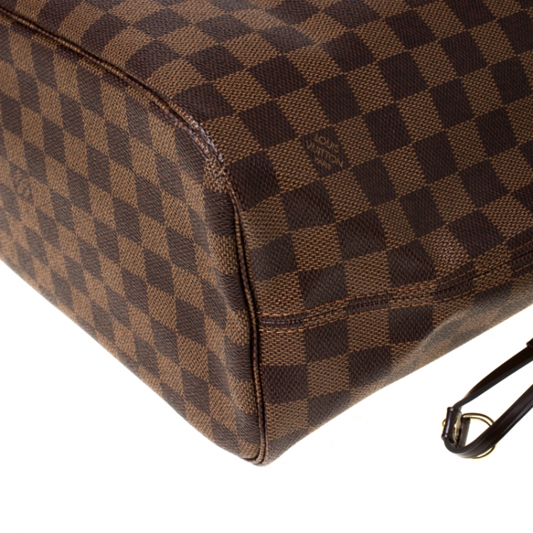 Pre Owned Louis Vuitton Damier Ebene Canvas Neverfull MM Bag