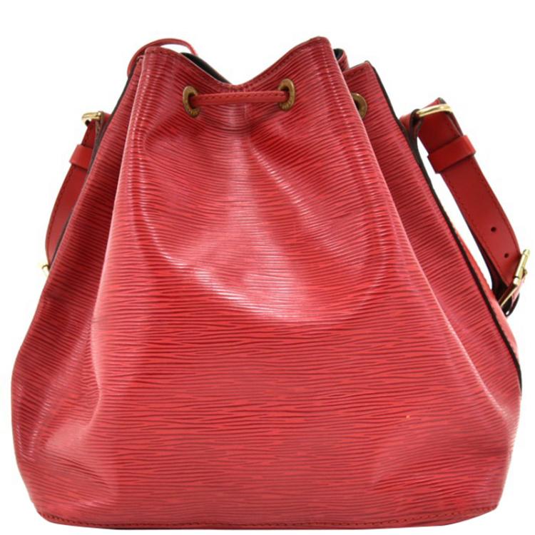 Shop for Louis Vuitton Red Epi Leather Lussac Shoulder Bag