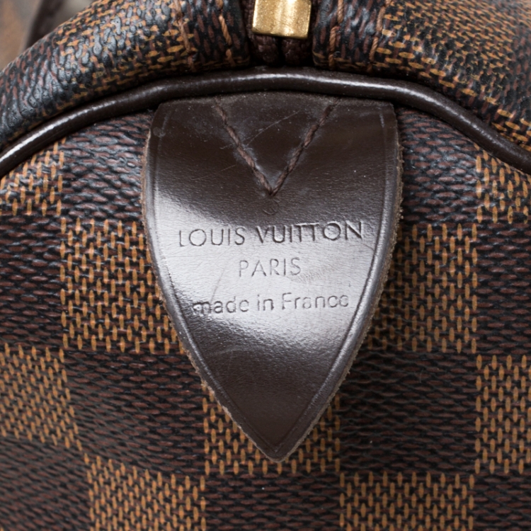 Pre Owned Louis Vuitton Damier Ebene Canvas Speedy 35