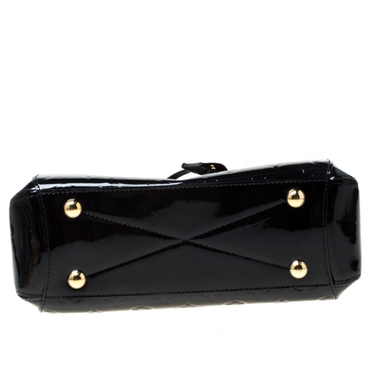 Pre Owned Louis Vuitton Black Magnetique Monogram Vernis Montaigne BB Bag
