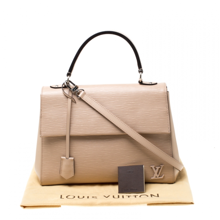 Pre Owned Louis Vuitton Jaune Pale Epi Leather Cluny MM Top Handle Bag
