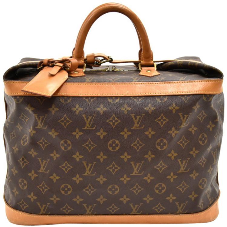 AUTH Louis Vuitton Travel Bag Cruiser 40 Brown Monogram Used LV
