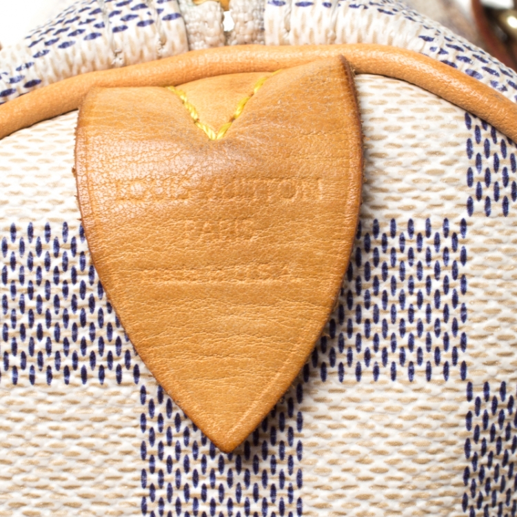 Pre Owned Louis Vuitton Damier Azur Speedy 25 