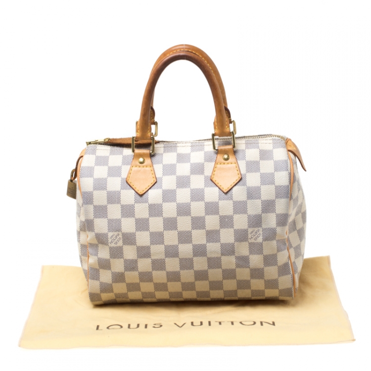Pre Owned Louis Vuitton Damier Azur Speedy 25 