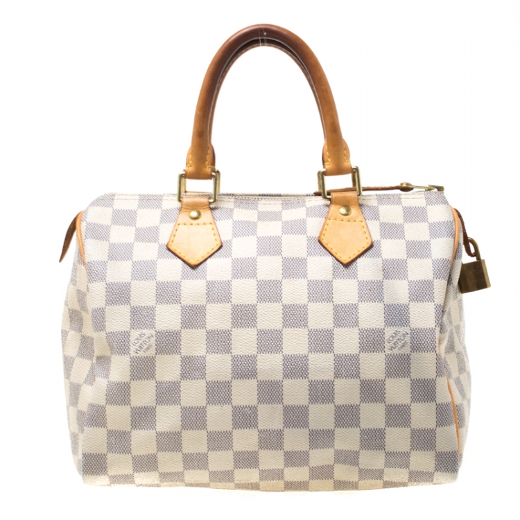Pre Owned Louis Vuitton Damier Azur Speedy 25 