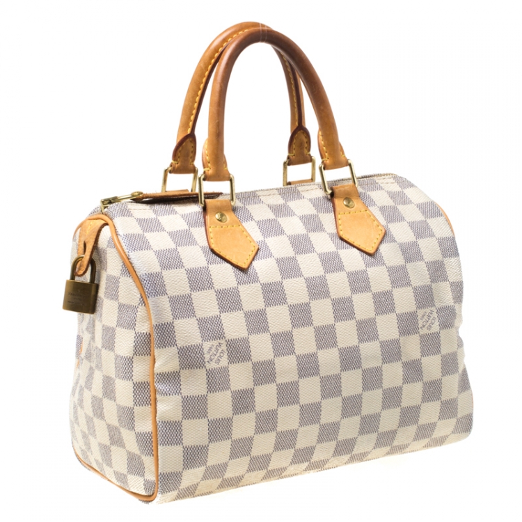 Pre Owned Louis Vuitton Damier Azur Speedy 25 