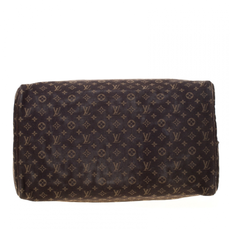 Pre Owned Louis Vuitton Fusain Monogram Canvas Mini Lin Speedy 30 Bag