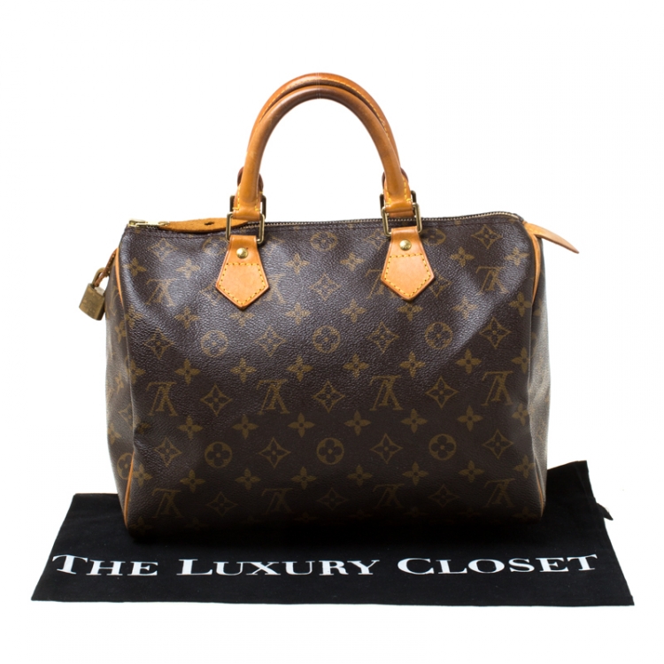 Pre Owned Louis Vuitton Monogram Canvas Speedy 30 Bag