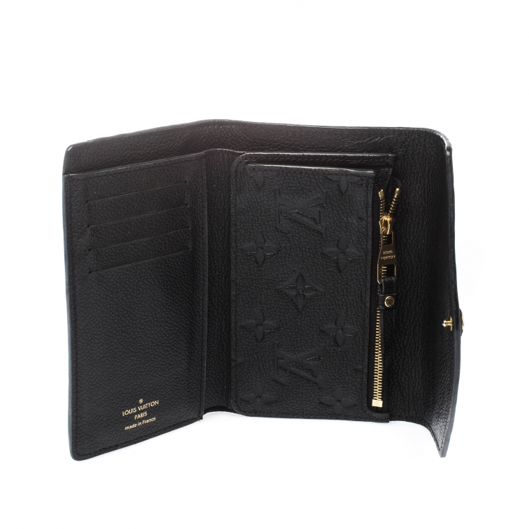 Louis Vuitton Black Monogram Empreinte Leather Curieuse Compact Wallet  Louis Vuitton