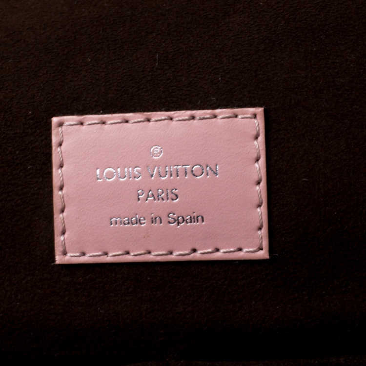 Pre Owned Louis Vuitton Rose Ballerine Epi Leather Cluny MM Bag