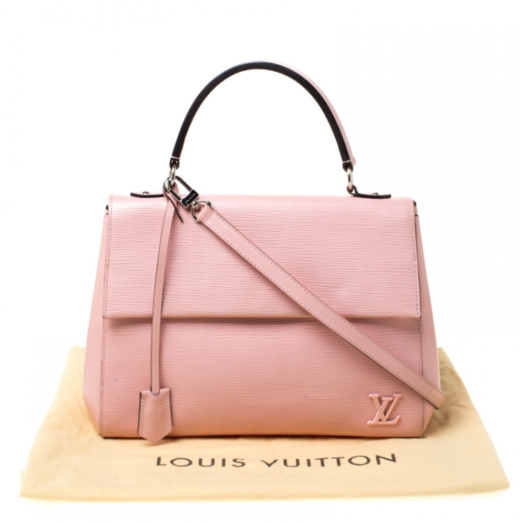 Pre Owned Louis Vuitton Rose Ballerine Epi Leather Cluny MM Bag
