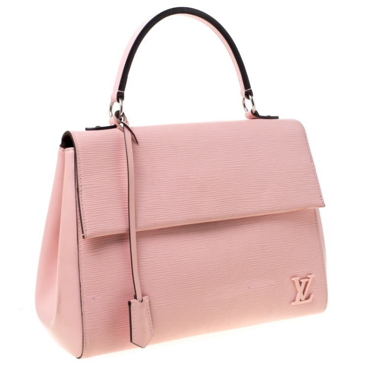 Pre Owned Louis Vuitton Rose Ballerine Epi Leather Cluny MM Bag