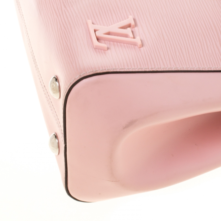 Pre Owned Louis Vuitton Rose Ballerine Epi Leather Cluny MM Bag