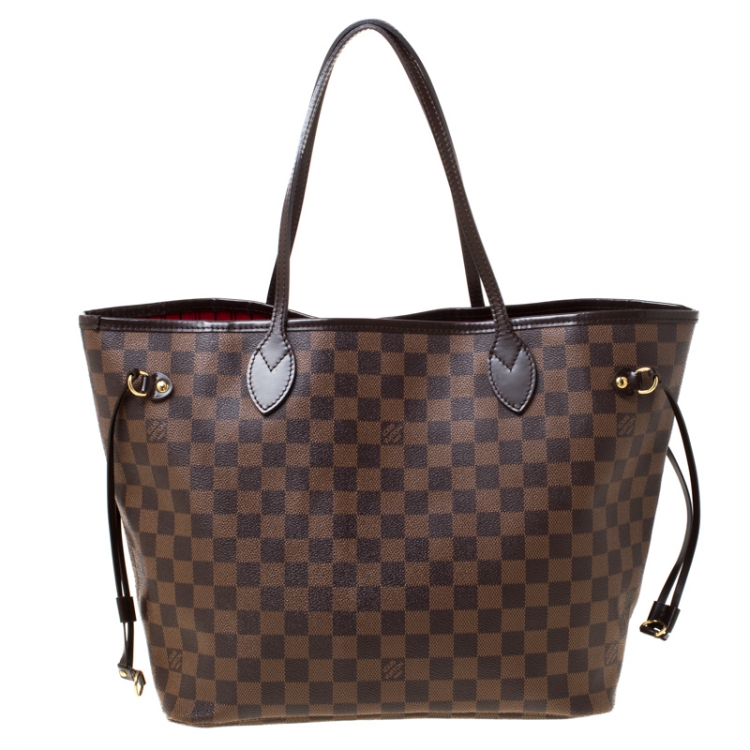 Pre Owned Louis Vuitton Damier Ebene Canvas Neverfull MM Bag