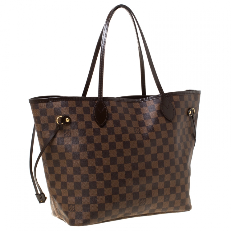 Pre Owned Louis Vuitton Damier Ebene Canvas Neverfull MM Bag