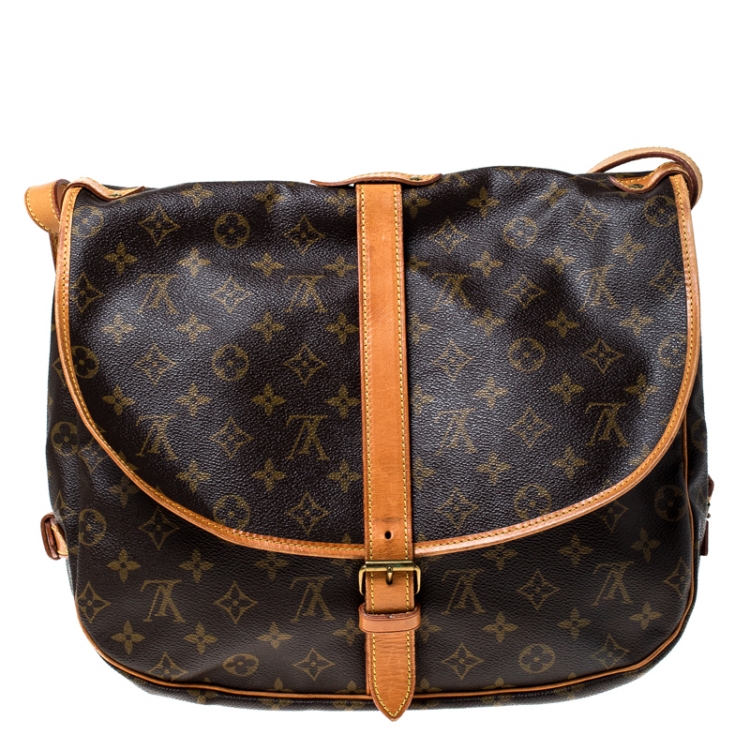 Pre Owned Louis Vuitton Monogram Canvas Saumur 35 Messenger Bag