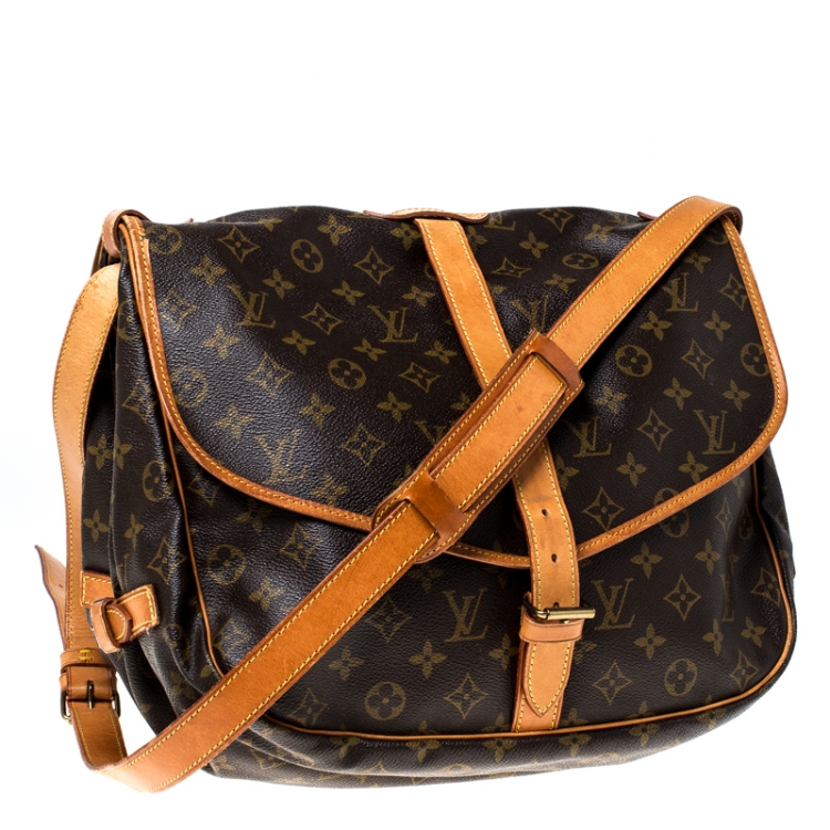 Pre Owned Louis Vuitton Monogram Canvas Saumur 35 Messenger Bag