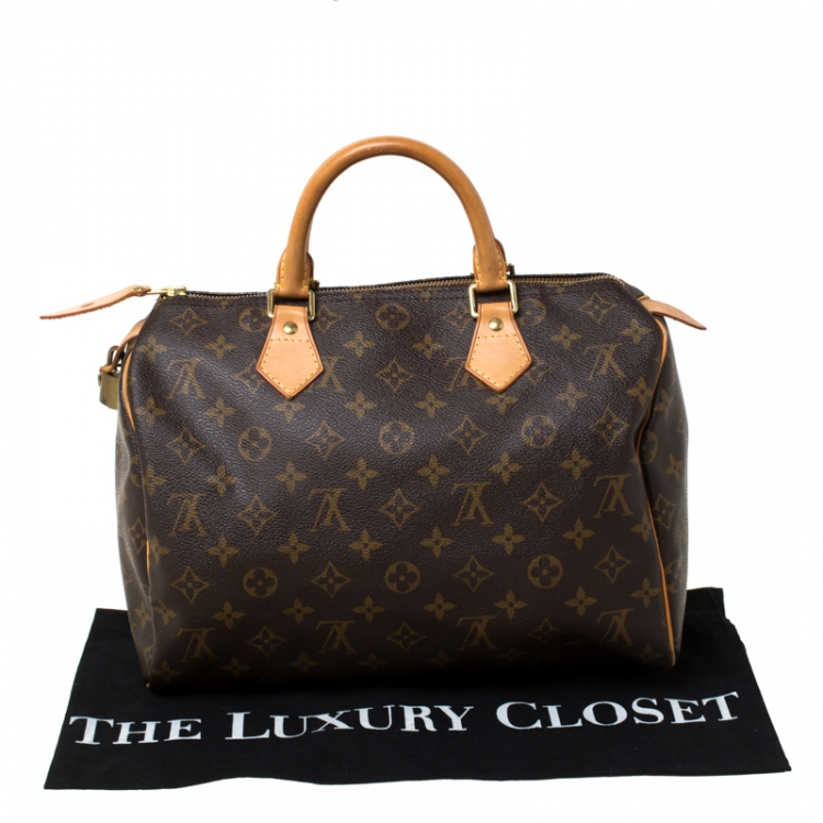 Pre Owned Louis Vuitton Monogram Canvas Speedy 30 Bag
