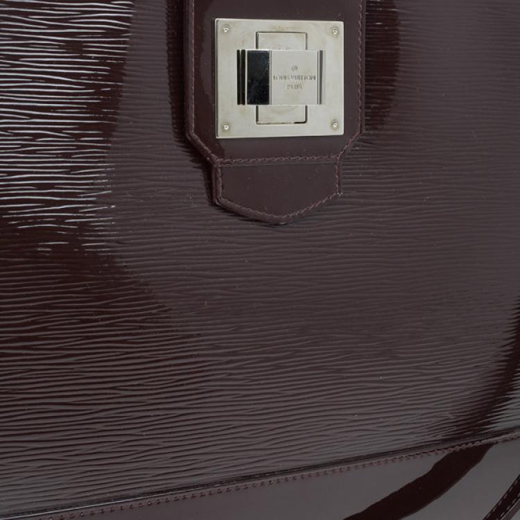 Pre Owned Louis Vuitton Quetshe Patent Epi Leather Mirabeau Tote