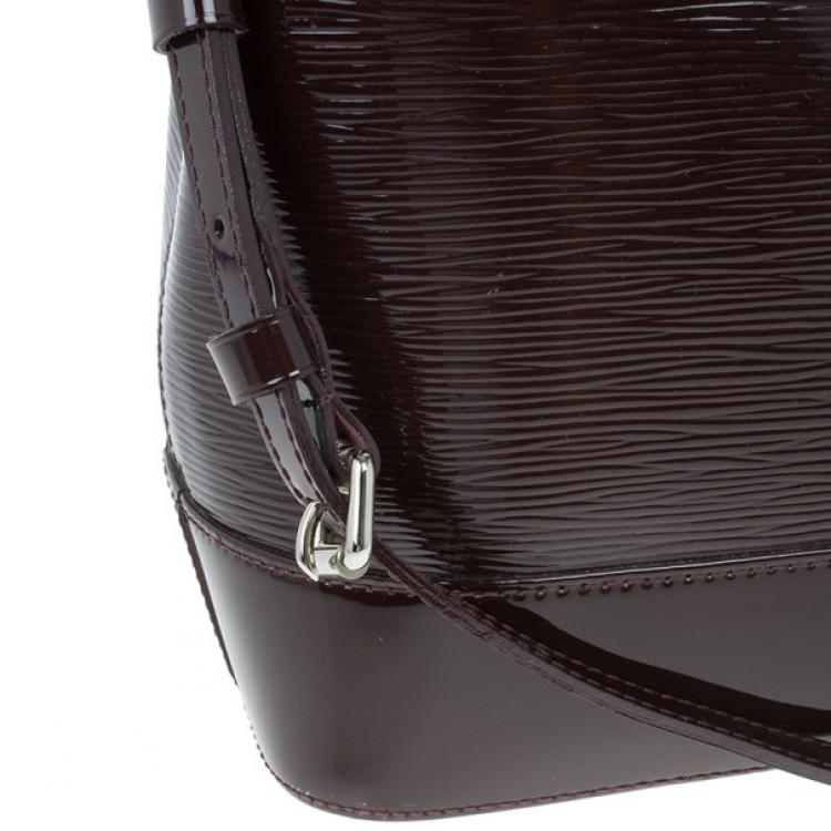 Pre Owned Louis Vuitton Quetshe Patent Epi Leather Mirabeau Tote