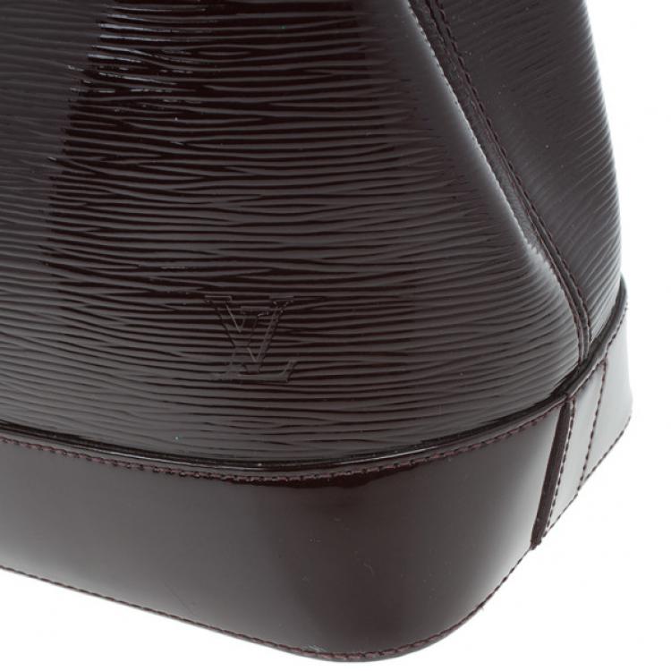 Pre Owned Louis Vuitton Quetshe Patent Epi Leather Mirabeau Tote