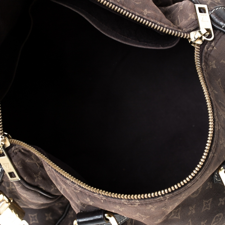 Pre Owned Louis Vuitton Fusain Monogram Idylle Canvas Bandouliere Speedy 30 Bag      