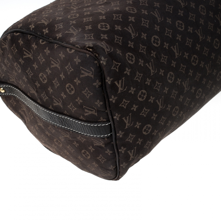 Pre Owned Louis Vuitton Fusain Monogram Idylle Canvas Bandouliere Speedy 30 Bag      