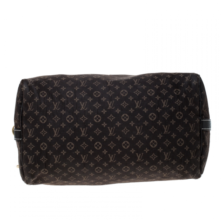 Pre Owned Louis Vuitton Fusain Monogram Idylle Canvas Bandouliere Speedy 30 Bag      