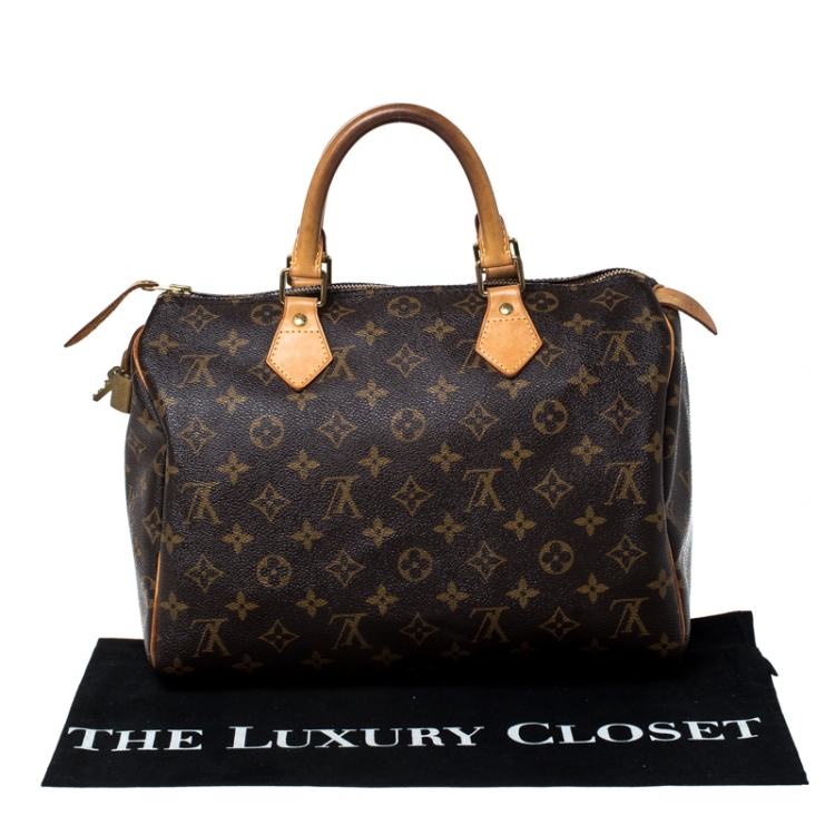 Pre Owned Louis Vuitton Monogram Canvas Speedy 30 Bag