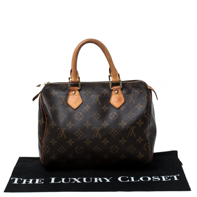 Pre Owned Louis Vuitton Monogram Canvas Speedy 25 Bag