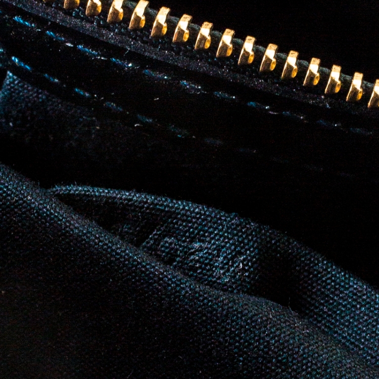 Pre Owned Louis Vuitton Blue Nuit Monogram Vernis Melrose Avenue Bag