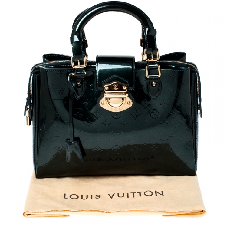 Pre Owned Louis Vuitton Blue Nuit Monogram Vernis Melrose Avenue Bag