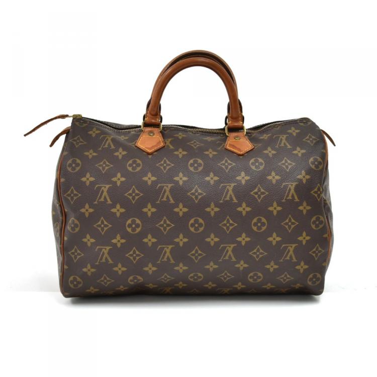 Pre Owned Louis Vuitton Monogram Canvas Speedy 35 Bag
