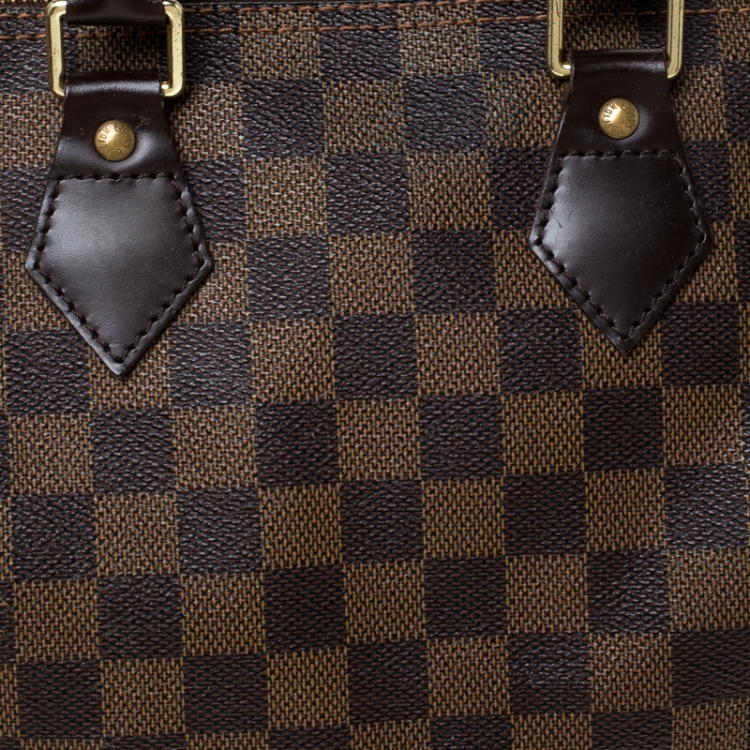 Pre Owned Louis Vuitton Damier Ebene Canvas Speedy 25 Bag