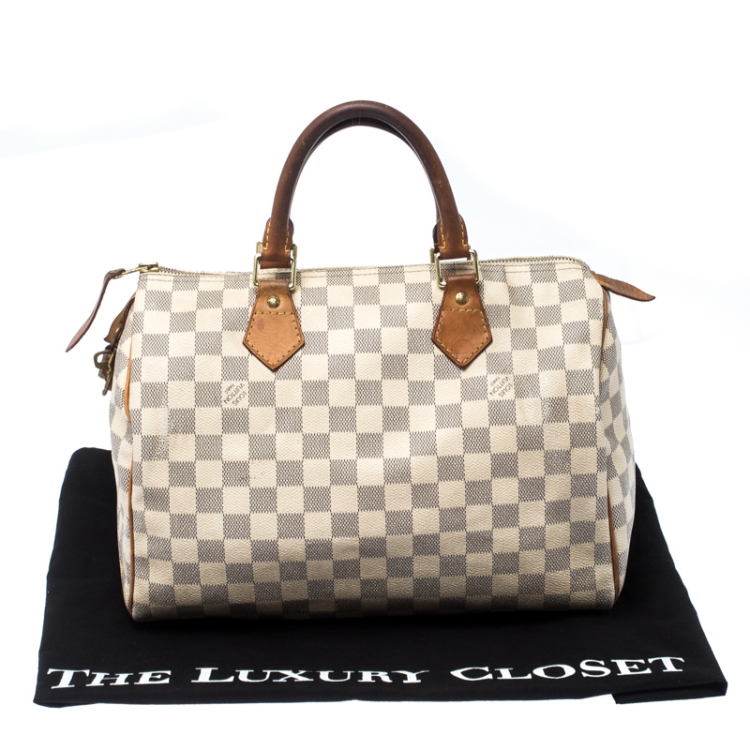 مملوكة مسبقًا Louis Vuitton Damier Azur Canvas Speedy 30 Bag