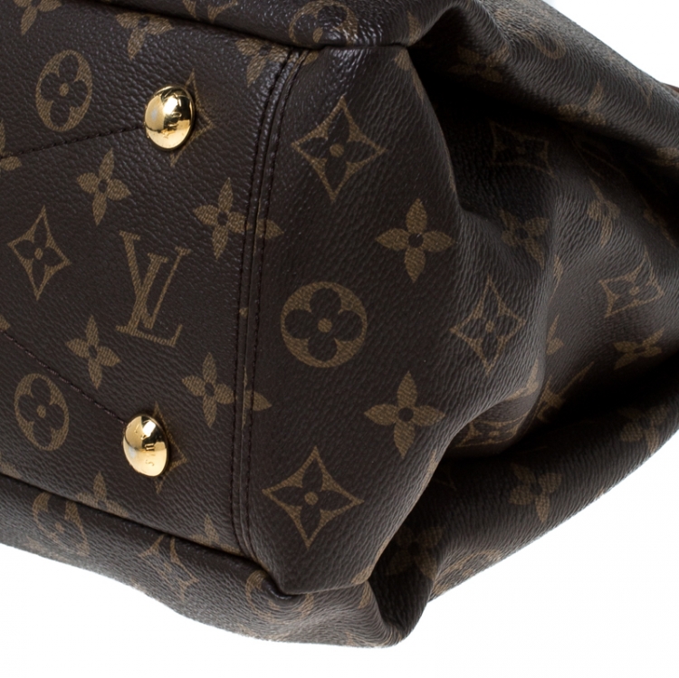 Pre Owned Louis Vuitton Black Monogram Canvas Pallas Bag
