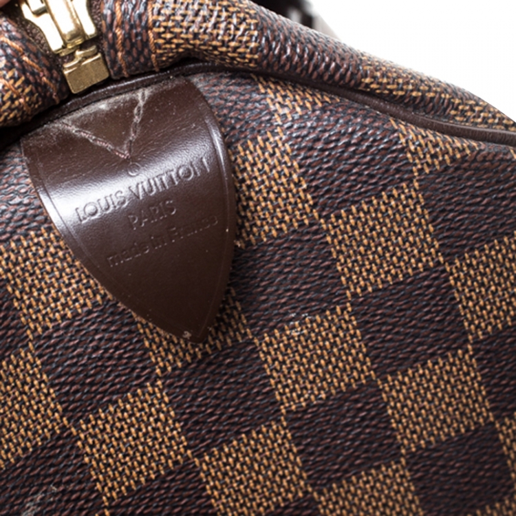 مملوكة مسبقًا Louis Vuitton Damier Ebene Canvas Speedy 35 Bag