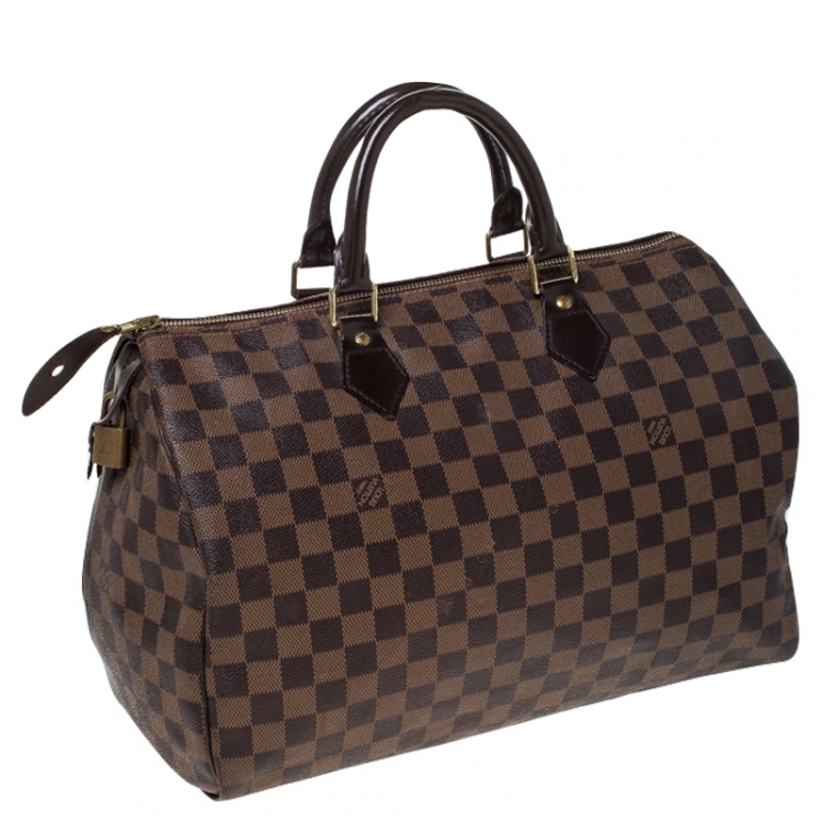 مملوكة مسبقًا Louis Vuitton Damier Ebene Canvas Speedy 35 Bag