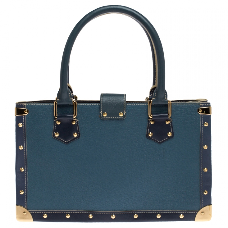 Pre Owned Louis Vuitton Light Blue Suhali Leather Le Fabuleux Bag