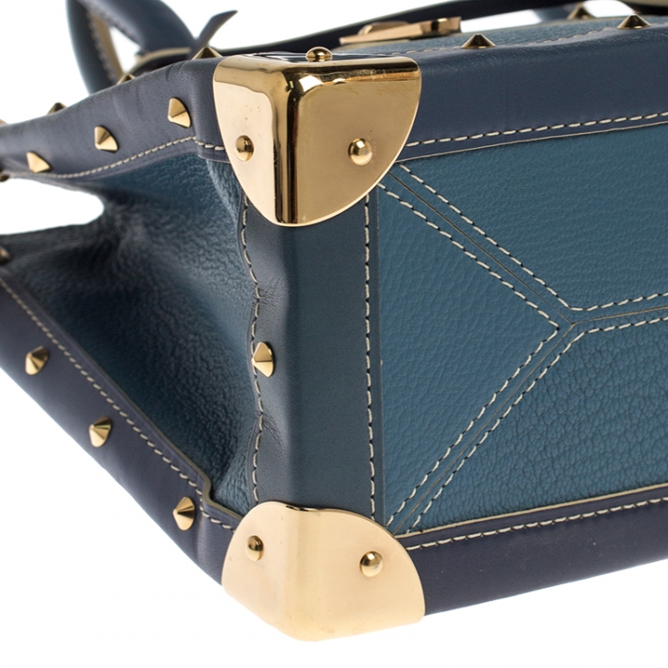 Pre Owned Louis Vuitton Light Blue Suhali Leather Le Fabuleux Bag